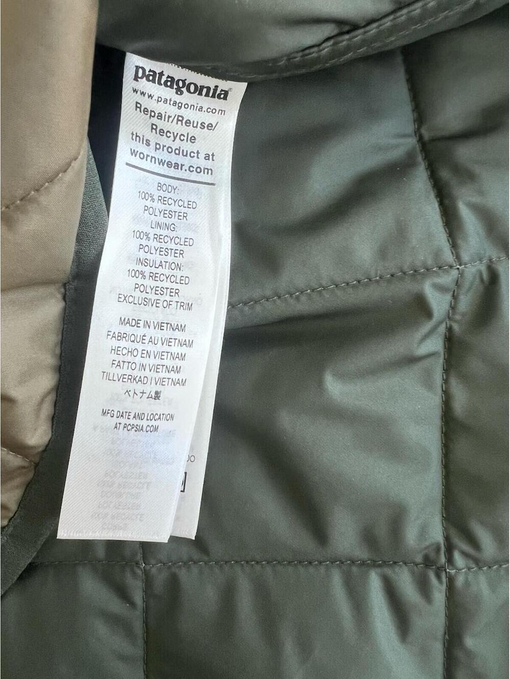$279 Patagonia Women's Diamond Quilted Parka Size XL Basin Green - Picture 6 of 11